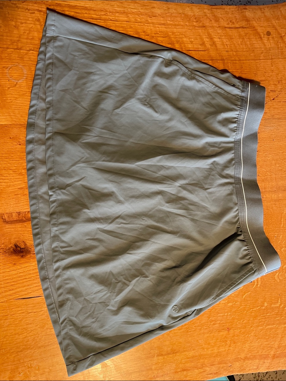 Soybu Olive Circle Skater Skirt with Elastic Waistband